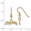 Black Bow Jewelry 14k Yellow Gold Plated Sterling Silver Washington State Cougars NCAA Dangle Earrings - 2 of 3