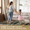 Acekool 5x7 Washable Rug – Vintage Geometric Non-Slip Carpet, Ultra-Thin Floor Mat for Living Room & Bedroom - 4 of 4