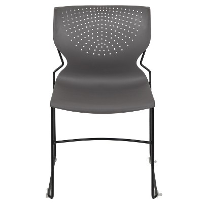 Hercules 661 lb. Capacity Gray Full Back Stacking Metal Chair