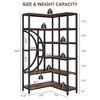 Industrial Corner Bookshelf with 6 Tier, L-Shaped Modern Bookcase, Large Corner Storage Rack - 3 of 4