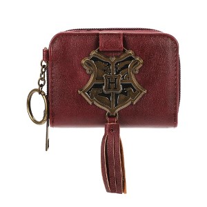 Harry Potter Hogwarts Crest with PU Tassel and Foil Zip Around Women's Wallet - 1 of 4