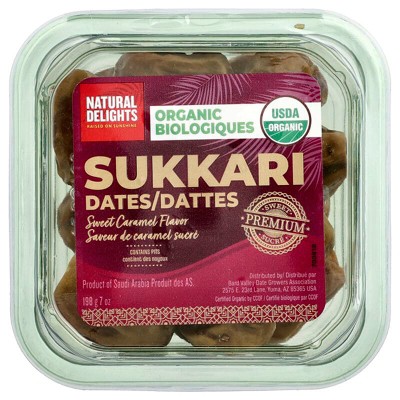 Natural Delights, Organic Sukkari Dates , 7 oz