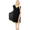 HAPPY BAY Women's Summer Holiday Beachwear Bathing Suit Short Party Swimsuit Cover ups Dress X-Large-XX-Large Black Solid - 4 of 4