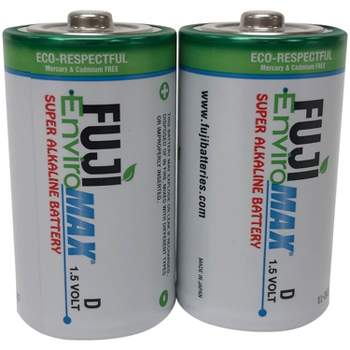 Fuji EnviroMax™ D Super Alkaline Batteries, 2 pk