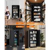 Acekool Metal Storage Cabinet with Wheels, Lockable Rolling Steel Organizer with Pegboard & 4 Adjustable Shelves for Garage, Home, Office, Black - 3 of 4