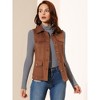 INSPIRE CHIC Women's Buttoned Sleeveless Faux Suede Utility Vest with Cargo Pocket - 3 of 4