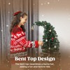 ORRD 5ft Prelit Slim Christmas Tree with Bent Top, 300 LED Mountain Fir with 8 Light Modes & Metal Stand - 3 of 4