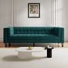 NicBex Velvet Sectional Sofa Couch with Armrest Mid-Century Upholstered 3-Seater Couch with Wood Legs for Living Room,Apartment - 2 of 4