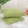 PiccoCasa Home Soft Corduroy Corn Striped Pillow Cases Covers with Zipper 2 Pcs - 3 of 4