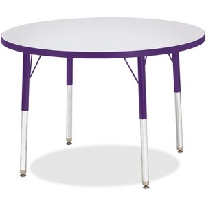 Jonti-Craft Berries Adult Height Color Edge Round Table (36 x 36) in Purple - 1 of 2