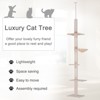 8.5' Adjustable Height Floor-to-Ceiling Vertical Cat Tree, 5 Level Cat Climbing Tower - 4 of 4