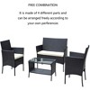 CAVINAS Patio Chairs Set with Coffee Table, Wicker Patio Table and Chairs Set, Modern Porch Furniture for Backyard - 4 of 4