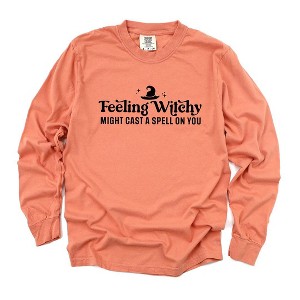 Simply Sage Market Women's Feeling Witchy Long Sleeve Garment Dyed Tee - 1 of 4