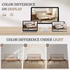 Arceso 86" Wood Bed Frame with Spindled Headboard, Platform Bed Frame Queen Size Mid Century Foundation with Solid Wood Slat Support, Light Walnut - 3 of 4