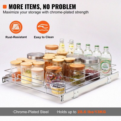 VIYET 21"D Pull Out Cabinet Organizer-Heavy Duty Chrome Steel Slide Out Shelves,Home/Kitchen/ Storage — фото 4
