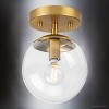 Urban Ambiance Luxury Minimalist Indoor Ceiling Light,  7-7/8''H x 5-7/8"W x 5-7/8''D,  Brushed Bronze Finish, UHP4442 - 3 of 4