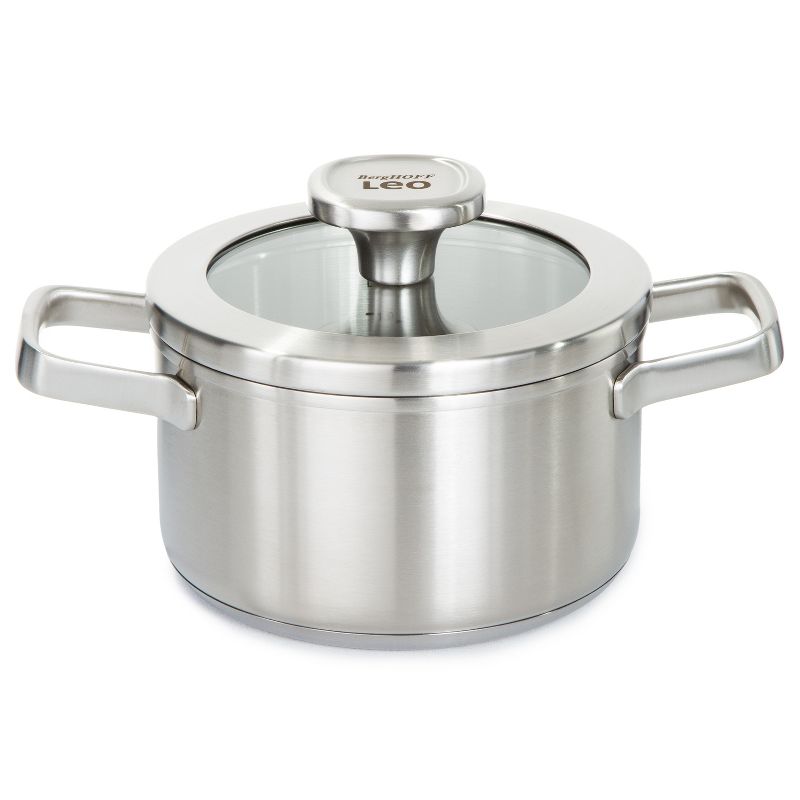 BergHOFF Graphite Recycled 18/10 Stainless Steel Stockpot With Glass Lid, 1 of 7