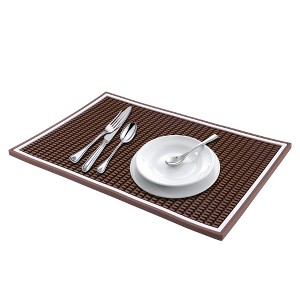REGALWOVEN Waterproof & Durable Bordered Textured Silicone Dish Drying Mat for Sink Area - 1 of 4