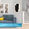 Runesay 15.75”/36W LED Modern Wall Sconce Indoor Matte Black Wall Mount Light, Natural White 4000K - 4 of 4
