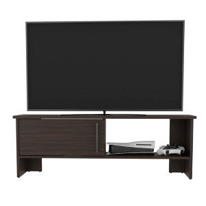 47.4" Manufactured Wood TV Stand with Open Shelf and Cabinet for Living Room and Bedroom - 1 of 4