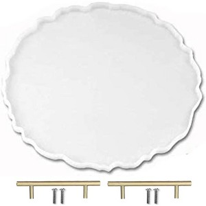 JDICTION 13" Large Irregular Round Silicone Mold - Big Geode Tray For Resin Crafts DIY Home Decor - 1 of 4