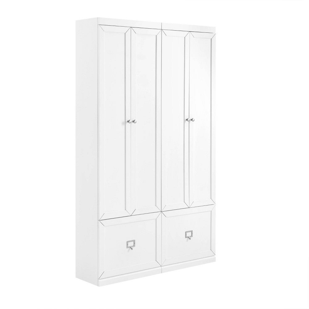 Photos - Chair Crosley 2pc Harper Entryway Pantry Closets White  