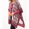 Women's Plaid Open Ruana Pullover - mystree OS - 4 of 4