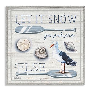 Stupell Industries Snow Somewhere Else Black Framed Giclee Art - 1 of 4