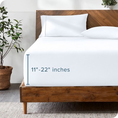 22 Inch Extra Deep Pocket Microfiber Fitted Sheet by Bare Home