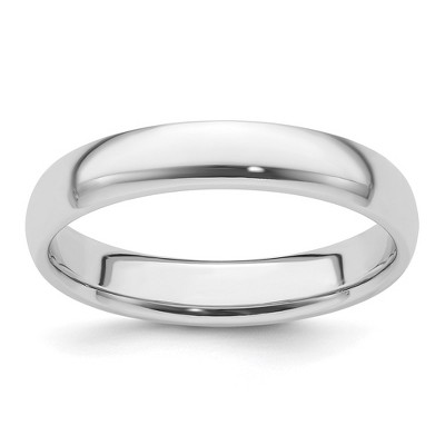 Black Bow Jewelry 3mm to 8mm Platinum Light Weight Polished Domed Comfort Fit Band