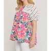 Women's Mixed Print & Lace Blouse - entro - 2 of 4
