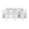 Okak Farmhouse Design Storage Buffet Cabinet with 3/4 Glass Doors,Decorative Sideboard Pantry Cabinet for Dining Room,Hallway - 2 of 4