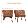 Yaheetech Set of 2 Barrel Shaped Accent Chair with Metal Legs - 3 of 4