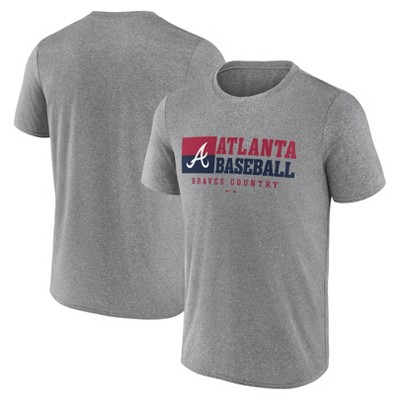 MLB Atlanta Braves Men's Gray Short Sleeve T-Shirt