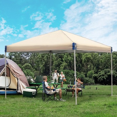 Aoodor 12'x 12' Pop Up Canopy Tent, Beach Tent with Roller Bag, Portable Instant Shade Canopy