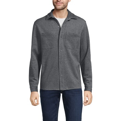 Lands' End Men's Knit Long Sleeve Overshirt