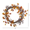Nearly Natural 19-in Harvest Leaf, Berries and Twig Artificial Wreath - 2 of 3