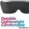 grinderPUNCH Cover-Ups Black Fit Over Sunglasses - Wrap Around Sunglasses - People Who Wear Prescription Glasses in the Sun (Black) - 3 of 4