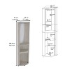 NicBex 74.8 Inch Tall Bathroom Storage Cabinet,Modern Storage Cabinet with 2 Glass Doors and Shelves for Living Room,Home Office - 3 of 3