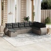 vidaXL 8 Piece Patio Sofa Set with Cushions - Gray without storage - 2 of 4