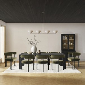 Set of 8 Modern Velvet Dining Chairs, Upholstered Armchairs with Metal Legs, Contemporary Accent Chairs for Dining Room & Kitchen-Maison Boucle - 1 of 4
