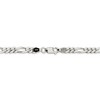Black Bow Jewelry Sterling Silver 5.25mm Solid Figaro Chain Bracelet or Anklet, 9 Inch - 3 of 4