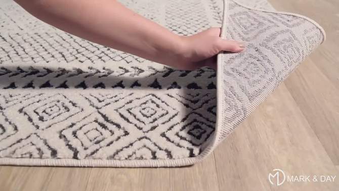 Mark & Day Julian Woven Indoor Area Rugs Charcoal/Light Beige, 2 of 10, play video