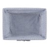 Design Imports Set of 2 M Antique White Chicken Wire French Gingham Check Liner Baskets Blue/White: Rectangle Wire Storage Baskets, 11x7.88x7 - image 2 of 4