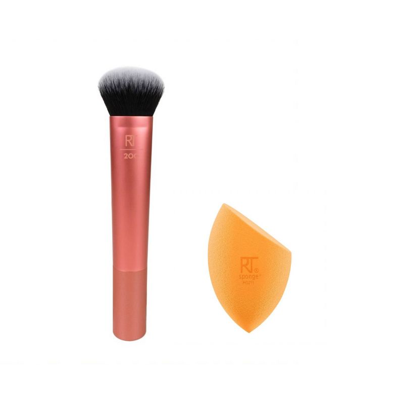 Real Techniques Miracle Complexion Sponge and Expert Face Makeup Brush - 2pc, 1 of 11