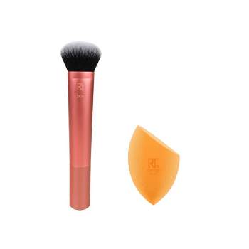 Real Techniques Miracle Complexion Sponge and Expert Face Makeup Brush - 2pc