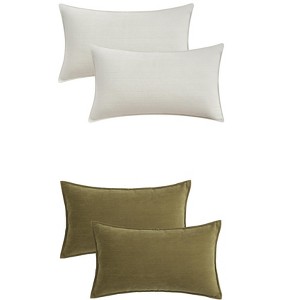 REGALWOVEN 4 Pcs Solid Chenille Soft Couch Throw Pillow Covers for Sofa Living Room Home Decor 12 x 20 Inch - 1 of 4