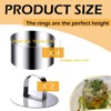 Aoibox Round Cake Ring Molds, Stainless Steel Food Rings for Desserts & Mousse with Pusher & Lifter, Includes 4 Rings & 2 Pushers - 2 of 4