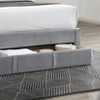 GDFStudio Ella Modern Corduroy Upholstered Wood Queen Bed with Storage Drawer - 3 of 4