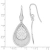 Black Bow Jewelry Glitter and Floral Teardrop Dangle Earrings in Sterling Silver - 3 of 4